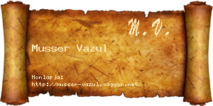Musser Vazul névjegykártya